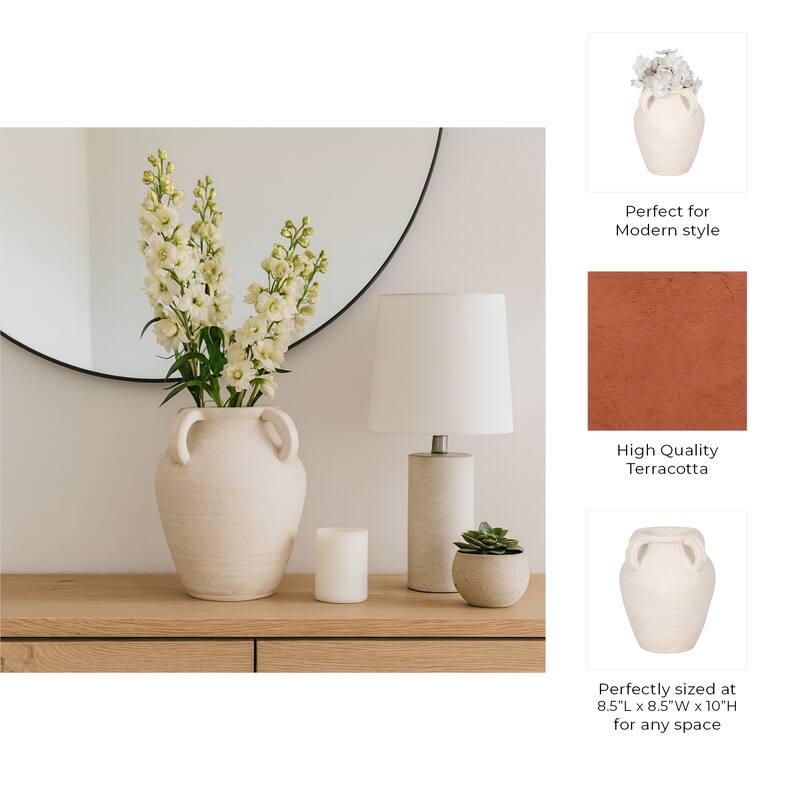 Sagebrook Home Multi Handle Jug, Black/White