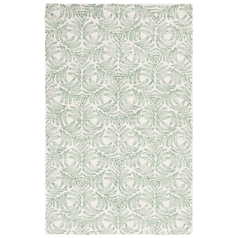 SAFAVIEH Handmade Jardin Hazan Wool Rug - 5' x 8' - Ivory/Green