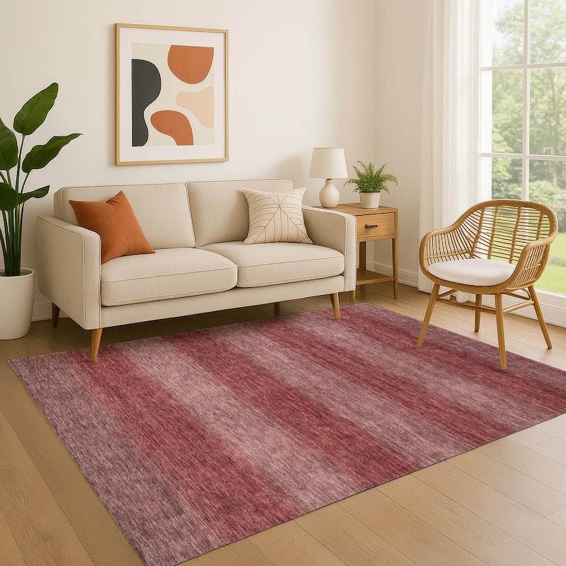 Premium Washable Super Soft Casual Ombre Mayfield Rug - Paprika - 9' x 12'