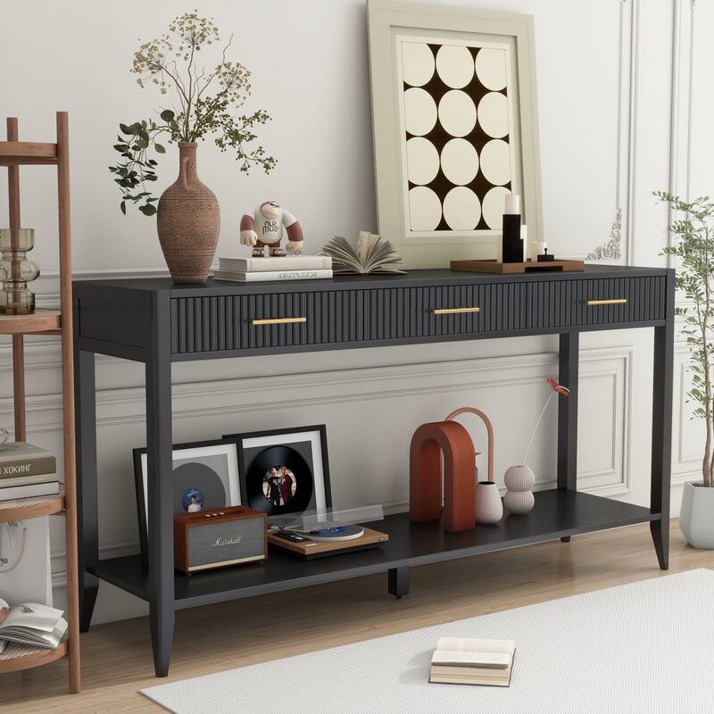 For Entry with Vertical Stripe Drawer Consoles