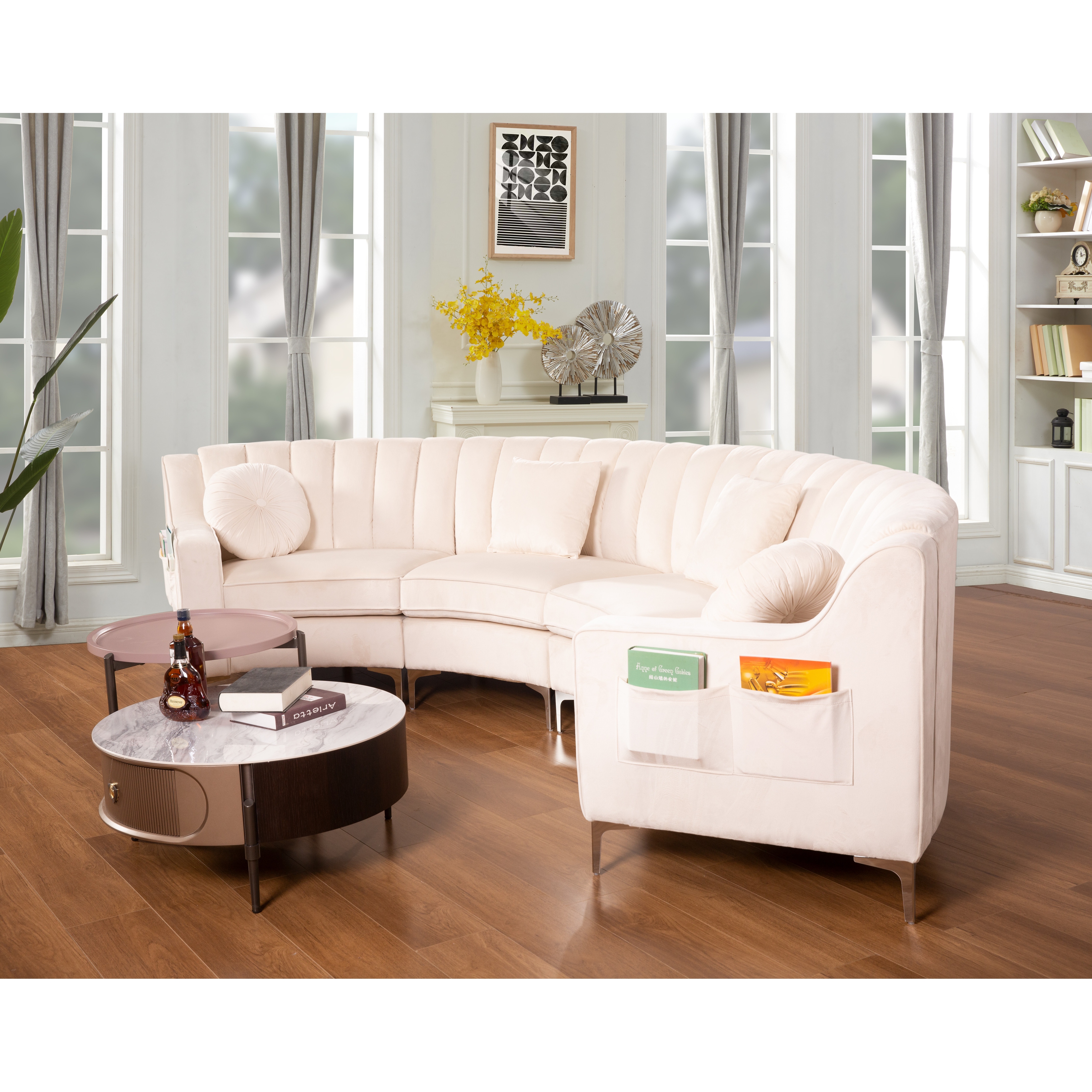Wide symmetrical shop modular sectional