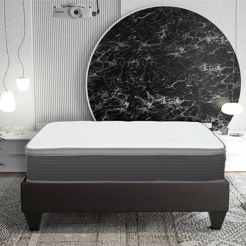 Equilibria 12 in. Medium Memory Foam & Pocket Spring Hybrid Euro Top Bed in a Box Mattress - King