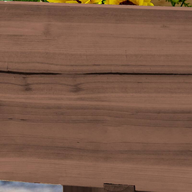 Outsunny 73" x 18" x 32" 3 Box Raised Garden Bed w/ Three Elevated Planters, Freestanding Wooden Plant Stand