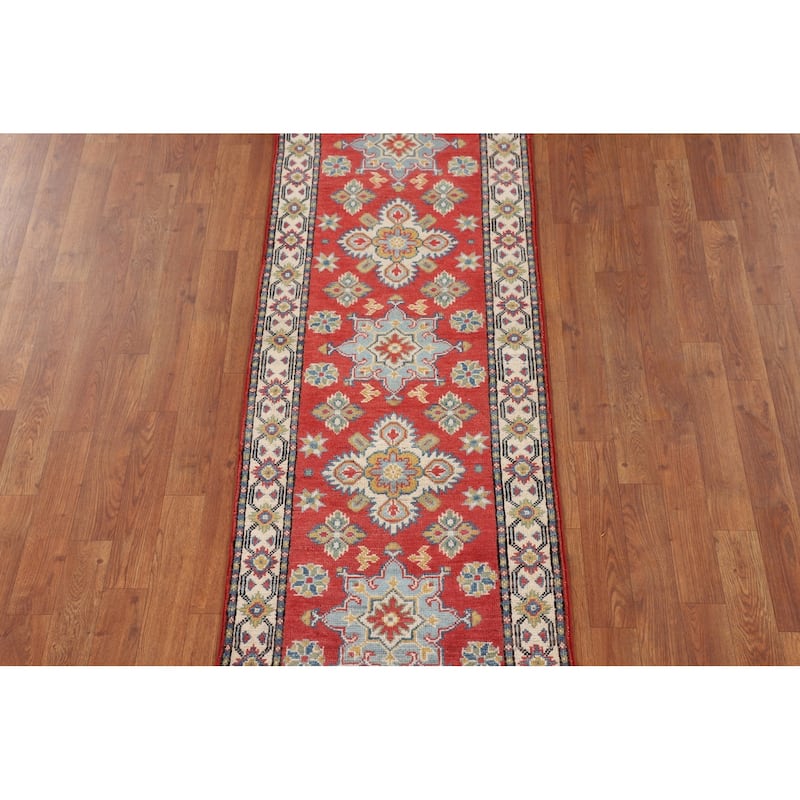 Kazak Oriental Runner Rug Hand-Knotted Wool Carpet - 2'2" x 6'0"