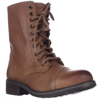 steve madden combat boots cognac
