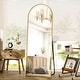 preview thumbnail 13 of 30, Metal Arch Full Length Mirror Floor Mirror Wall-Mounted 25X73 - Gold