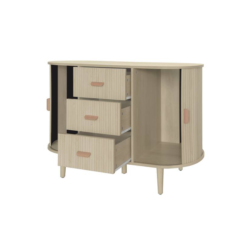 Accent Cabinet with Smoothly Sliding Tambour Doors
