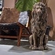 preview thumbnail 57 of 55, Glitzhome MGO Majestic Sitting Guardian Lion Statues Porch Sculpture Outdoor Indoor Set of 2