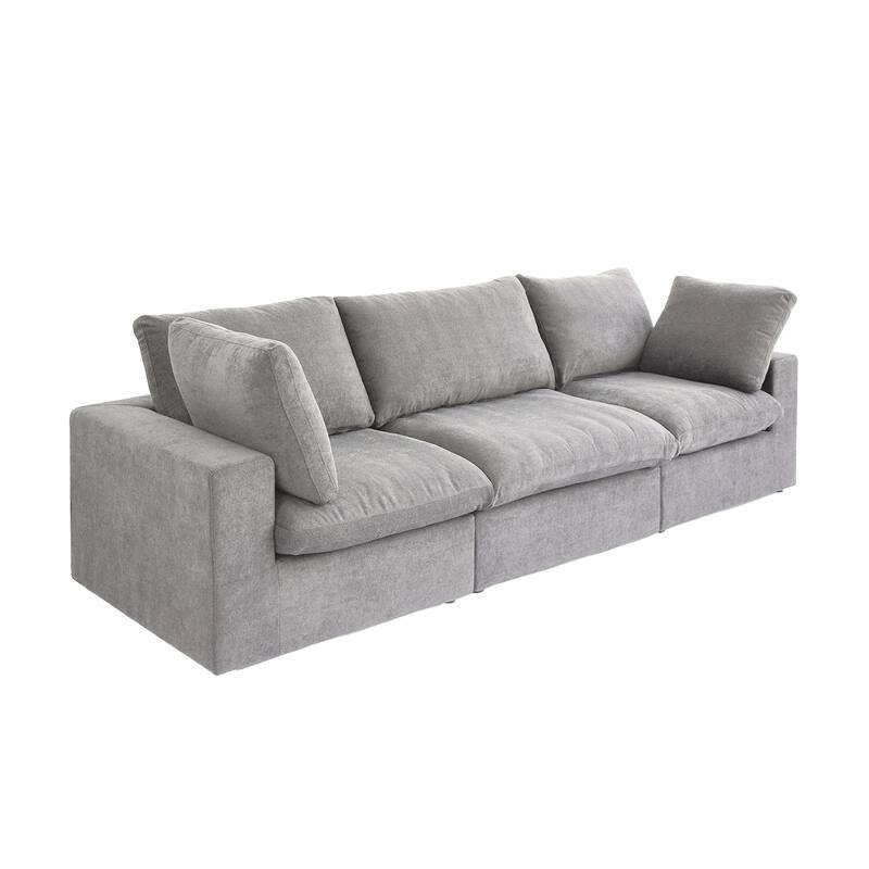 Upholstered Custom Sectional Sofa 3-Seat Couch
