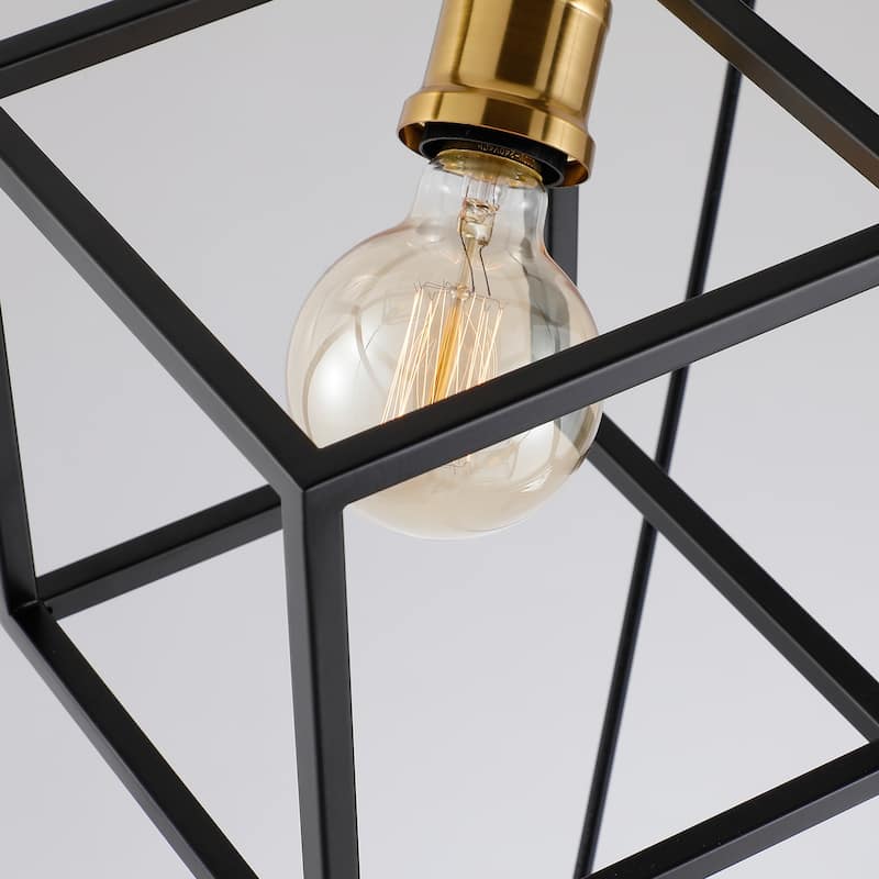 7 - Light Cluster Geometric Staircase Pendant, Adjustable Height Stairway Chandelier