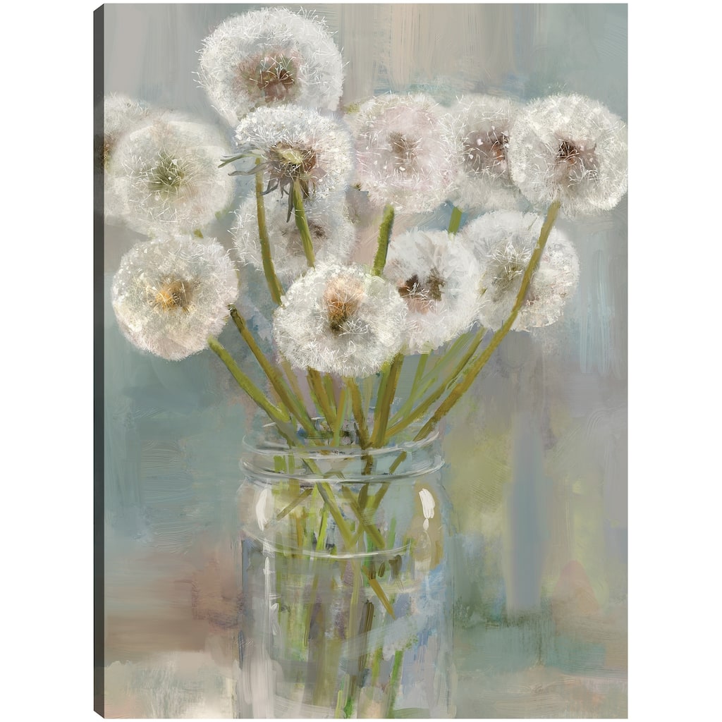 Mason Jar Wishes II By Studio Arts Canvas Art Print