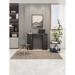 MDF Computer Desk w/ Spacious Work Area & Drawers - Perfect for Home ...
