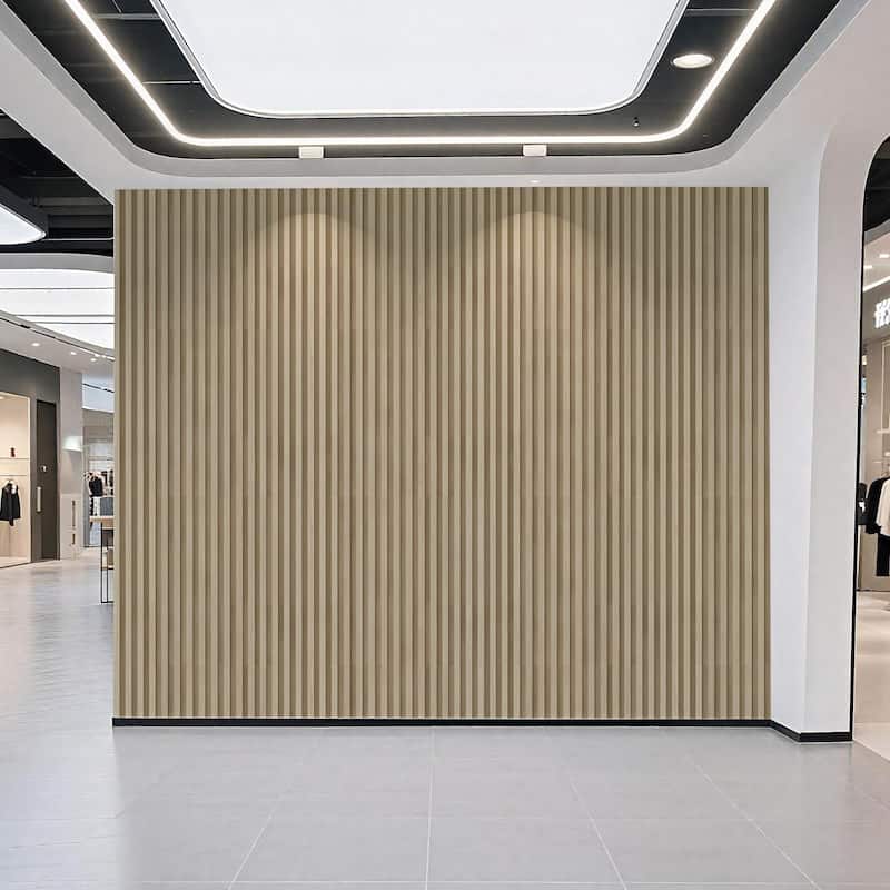 Art3d 103.94''x5.71'' Slat Wood Wall Paneling for Interior and Ceiling Decoration,4-Pack