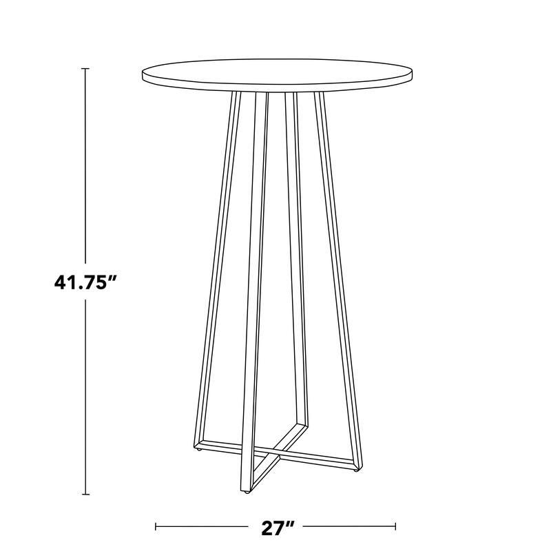 Silver Orchid Pugo 42" Bar Height Table