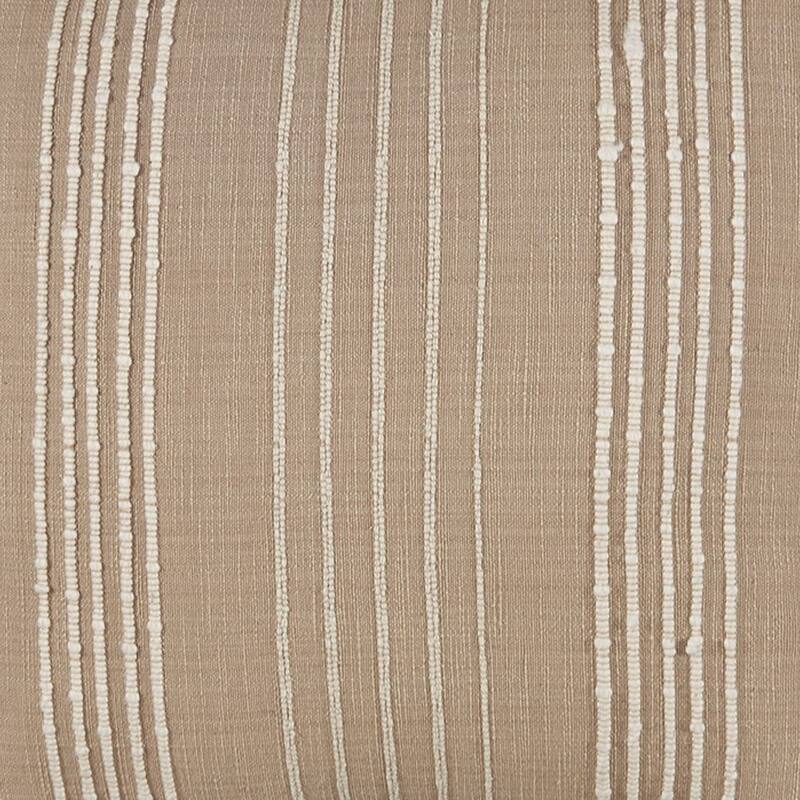 Throw Pillow Set of 4, 20 Inch Square, Cotton, White Stripes, Brown