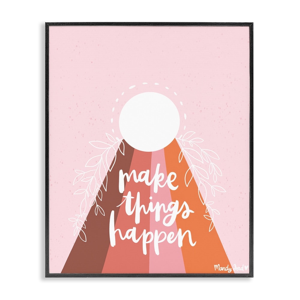 Stupell Minimal Make Things Happen Framed Giclee Art Design By Mandy Ford Art + Illustration