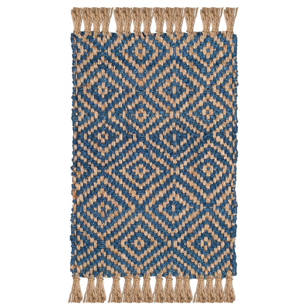SAFAVIEH Handmade Natural Fiber Jaeda Diamond Jute Tassel Rug