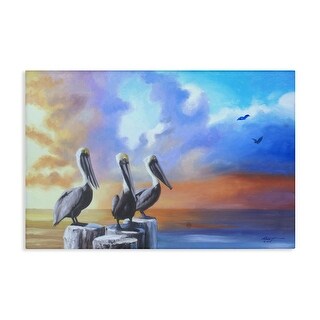Stupell Vivid Pelican Trio Canvas Wall Art Design By D. Rust - Bed Bath ...