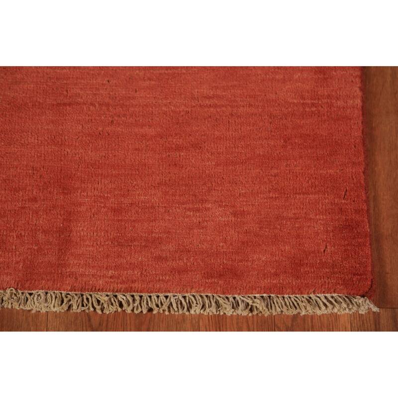 Modern Gabbeh Oriental Rug Hand-Knotted Wool Carpet - 5'0" x 6'6"
