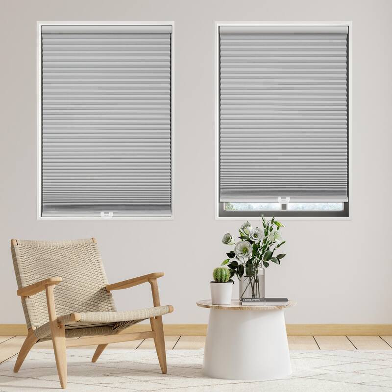 48-inch Grey/White Cordless Blackout Cellular Shade