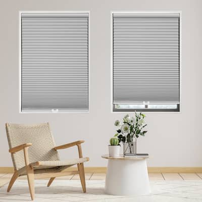 48-inch Grey/White Cordless Blackout Cellular Shade