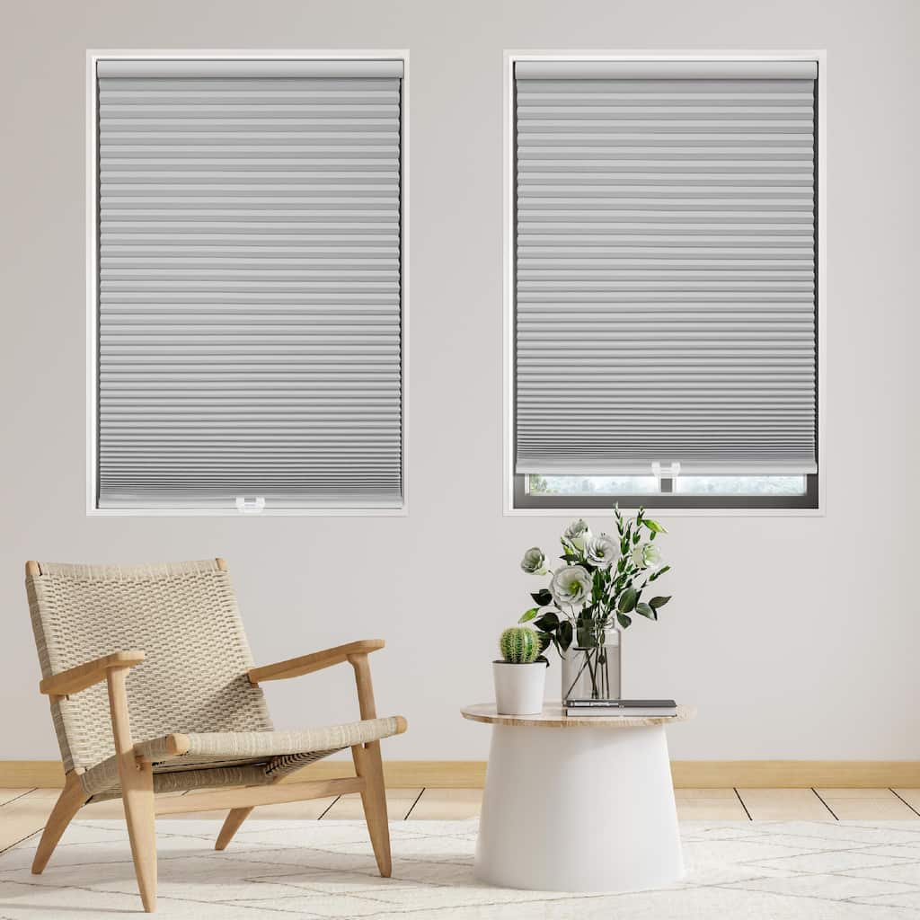48-inch Grey/White Cordless Blackout Cellular Shade