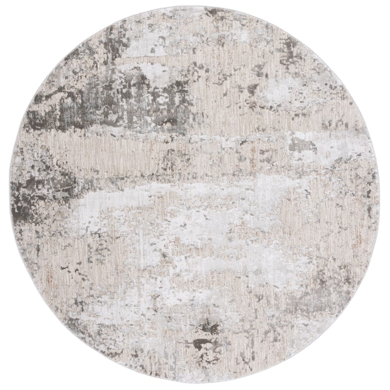 SAFAVIEH Valencia Mircela Vintage Rug - 6'4" Round - Light Sage/Grey