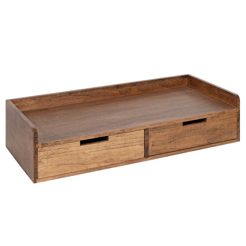 Kate and Laurel Kitt Floating Shelf Console Table - 28x12x6.5 - Rustic Brown
