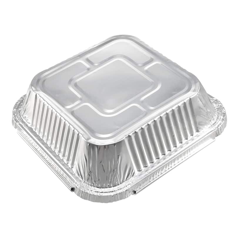 6.3" x 6.3" Aluminum Foil Pans Disposable Trays Containers for Cooking
