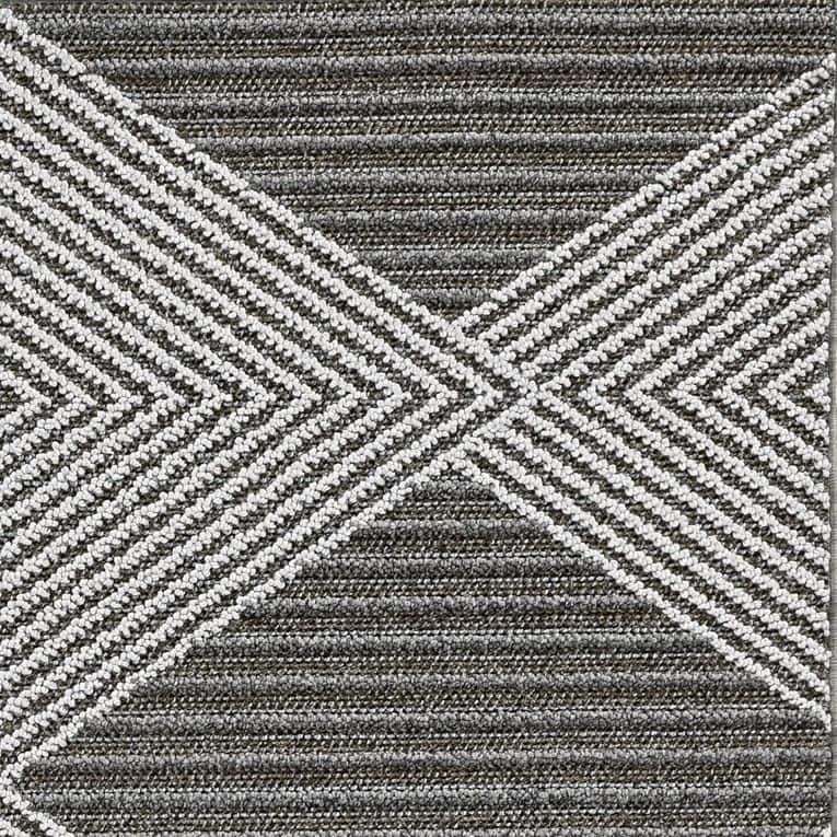 Altomi Stylish Geometric Weather Resistant Timeless Grace Outdoor Rug - 3' X 8'