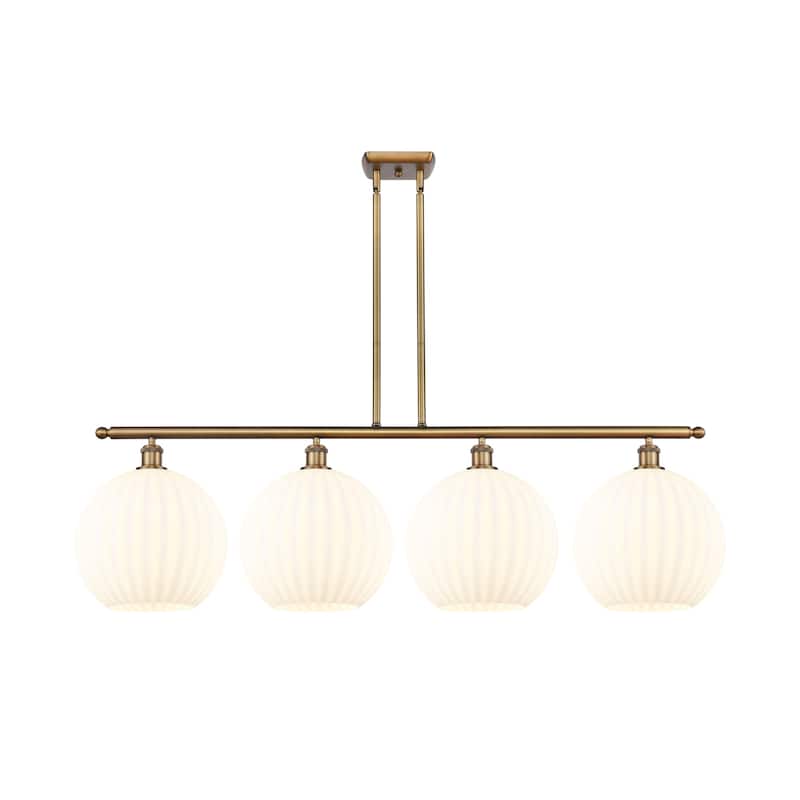 Innovations Lighting 516-4I-14-51-White Venetian-Indoor Pendant White - Brushed Brass / White Venetian