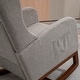 preview thumbnail 45 of 59, High back Upholstered Accent Rocking Chair Nursery Chair With Retractable Footrest