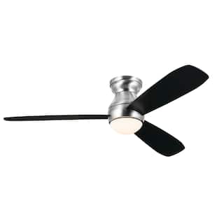 Bead 54 inch LED Indoor Ceiling Fan Brushed Stainless Steel with Reversible Blades
