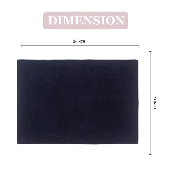 dimension image slide 4 of 50, Home Weavers Luxury Collection 100% Cotton Reversible Bathroom Washable Rug Soft and Absorbent bath Rug Non Slip