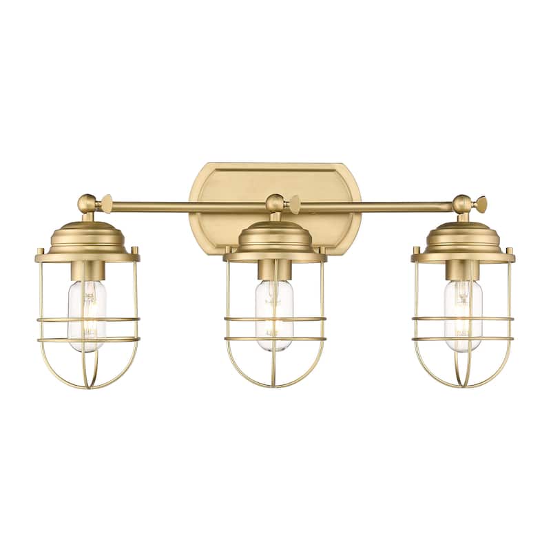 Golden Lighting Seaport 3-light Vanity in Brushed Champagne Brass
