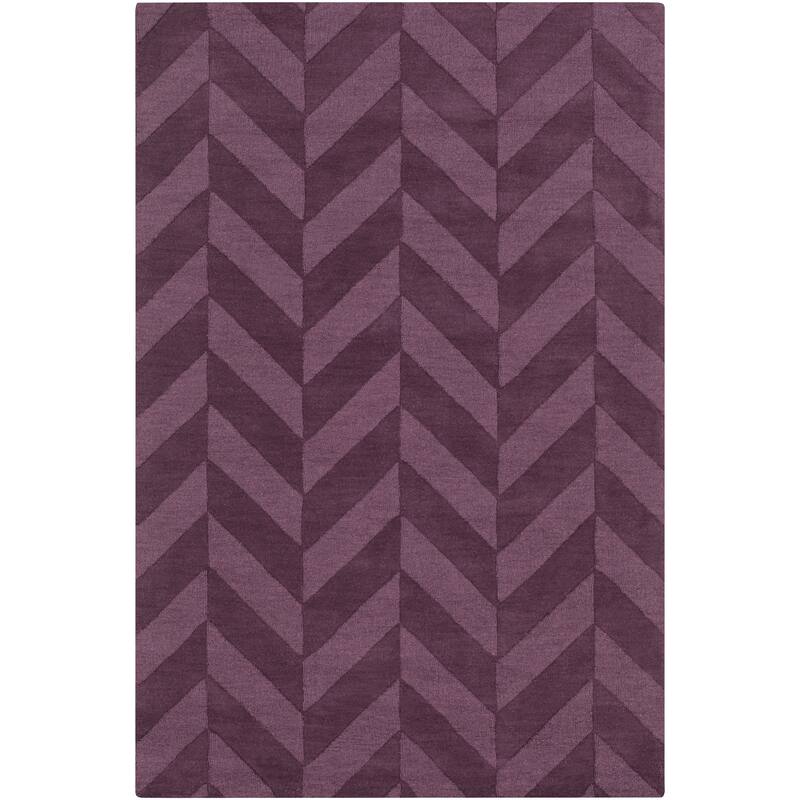 Livabliss Alpine Hand-woven Tone-on-tone Zig-Zag Wool Area Rug