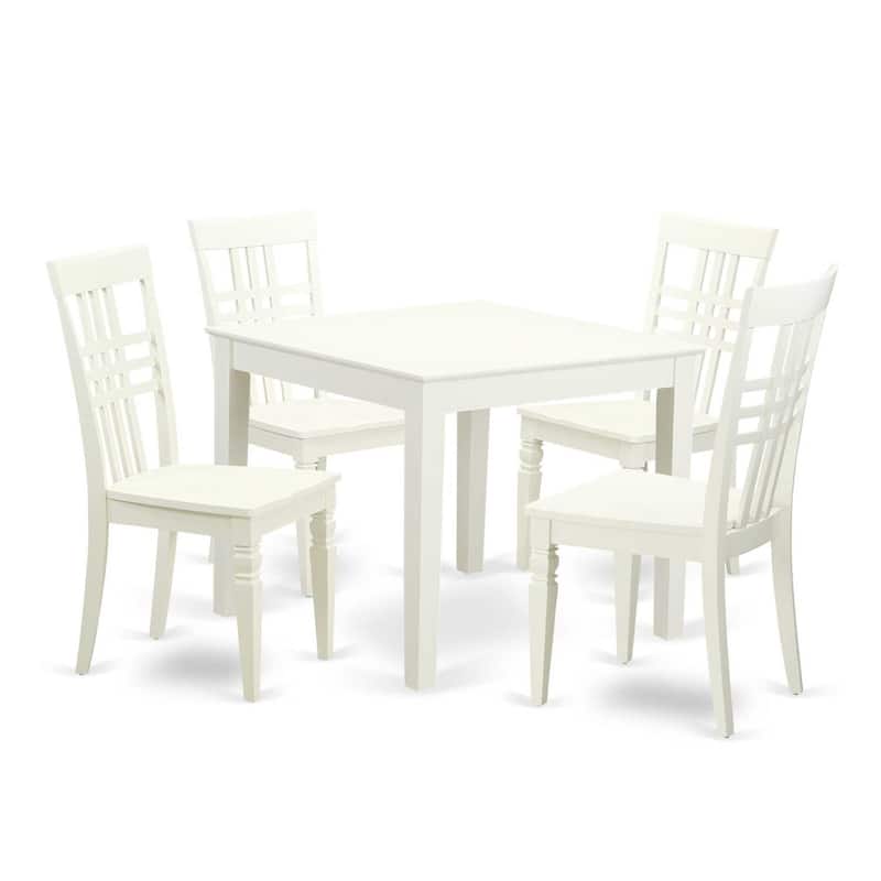 Southwestern Dining Set - 5 Piece Table & Chairs - 36" Square Table - Floral Design Chairs - Kitchen Dining Room Set
