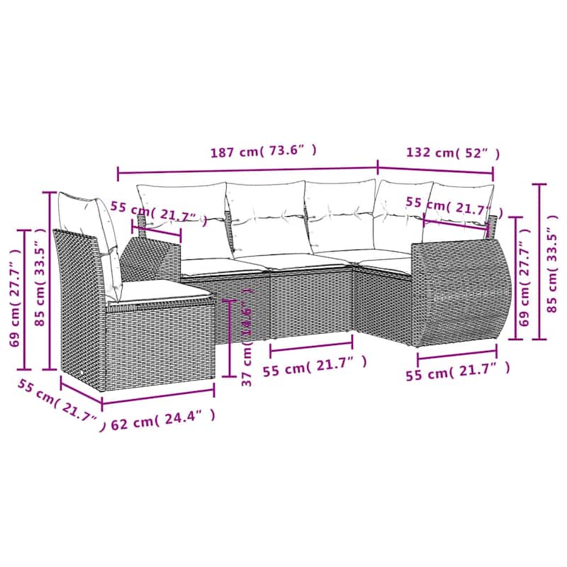vidaXL Garden Sofa Set