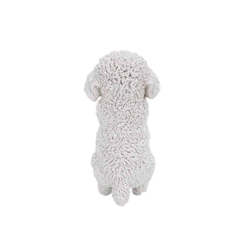 8.5" Playing Poodle Puppy Outdoor Garden Statue