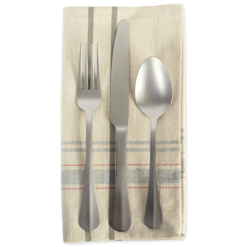 Design Imports Black French Stripe Napkin Set (Set of 6)