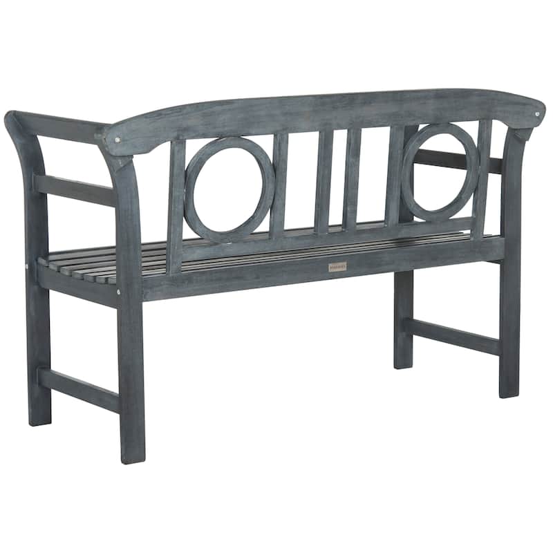 SAFAVIEH Outdoor Antoniea Solid Wood 2-Seat Bench - 20Wx49Dx31H