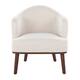 Option Cream Fabric/Walnut Wood