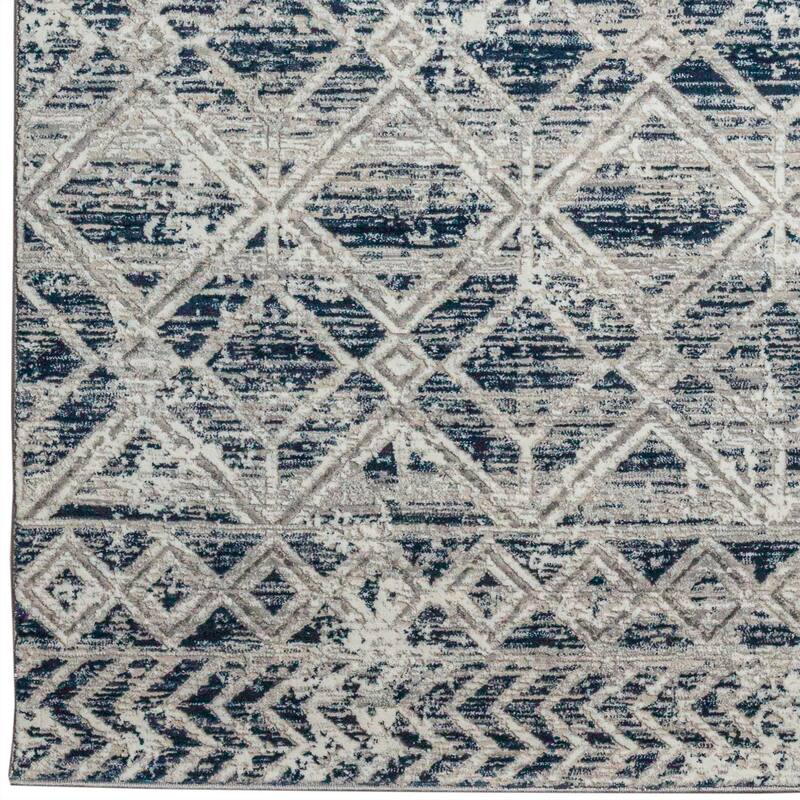 Admire Home Living Lucio 1243 Transitional Geometric Area Rug