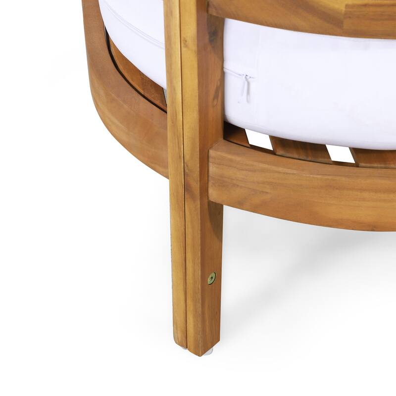 Ellendale Outdoor Acacia Wood Outdoor Loveseat and Coffee Table Set by Christopher Knight Home