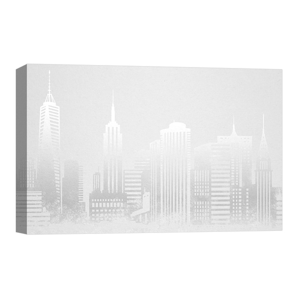 PTM Images 9-124791 PTM Canvas Collection 8" x 10" - "Manhattan in Gray" Giclee New York Art Print on Canvas