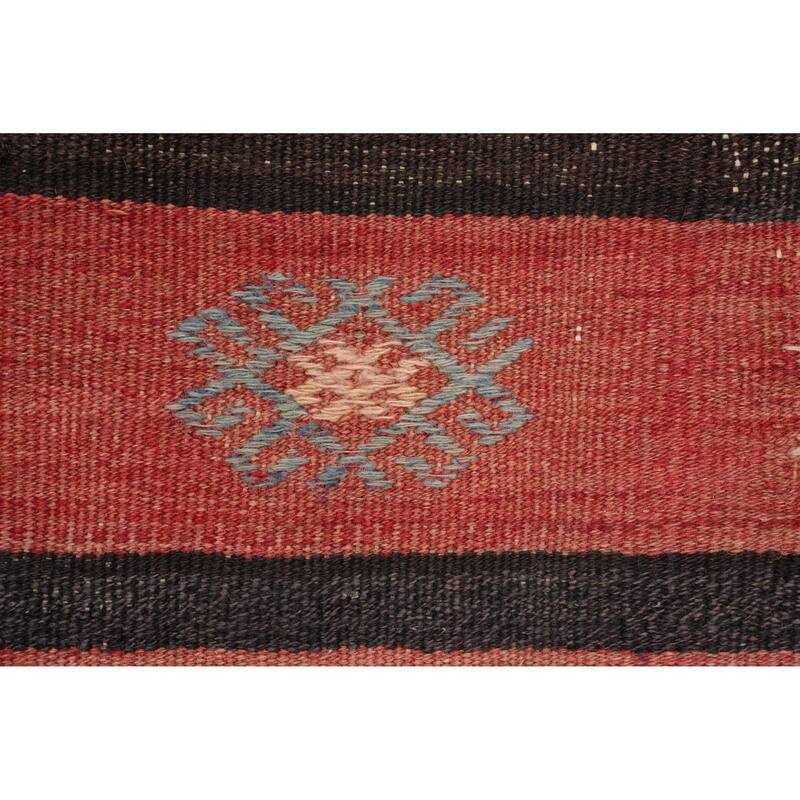 Hand Woven Oriental 100% Wool Carpet Southwestern Tribal Multi-Colored Kilim Area Rug - 9' 10'' X 6' 4''