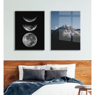 Kate and Laurel Mod Moon Acrylic Art by The Creative Bunch Studio