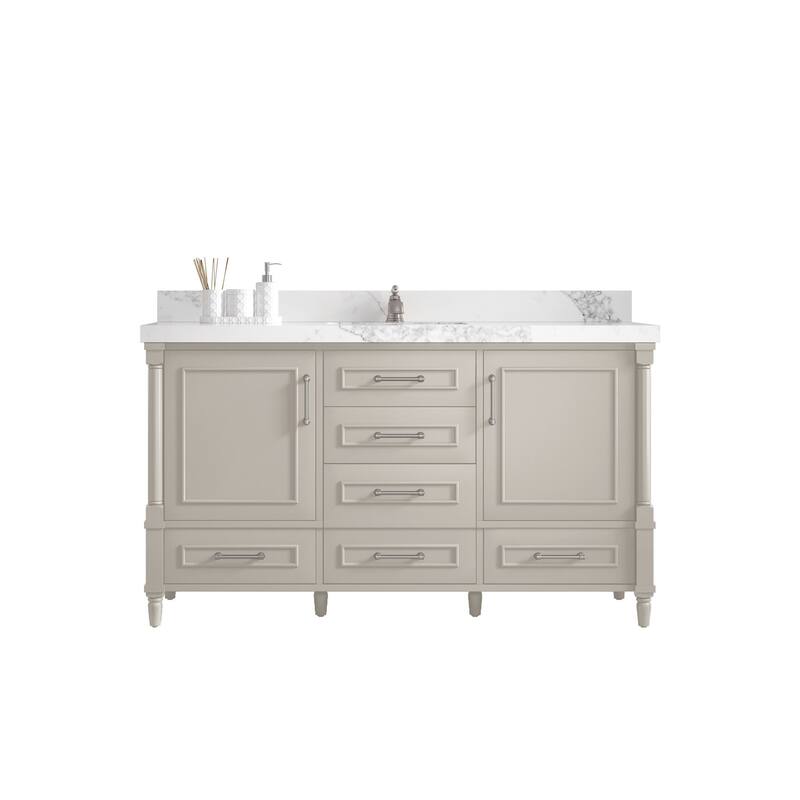 Willow Collections 60 in. W x 22 in. D Aberdeen Single Bowl Sink Bathroom Vanity with Countertop