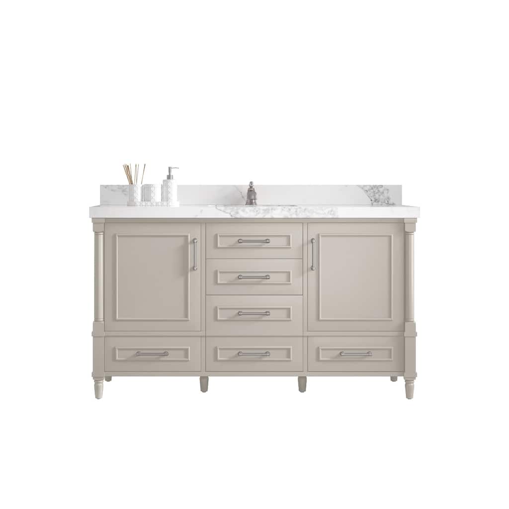 Willow Collections 60 in. W x 22 in. D Aberdeen Single Bowl Sink Bathroom Vanity with Countertop