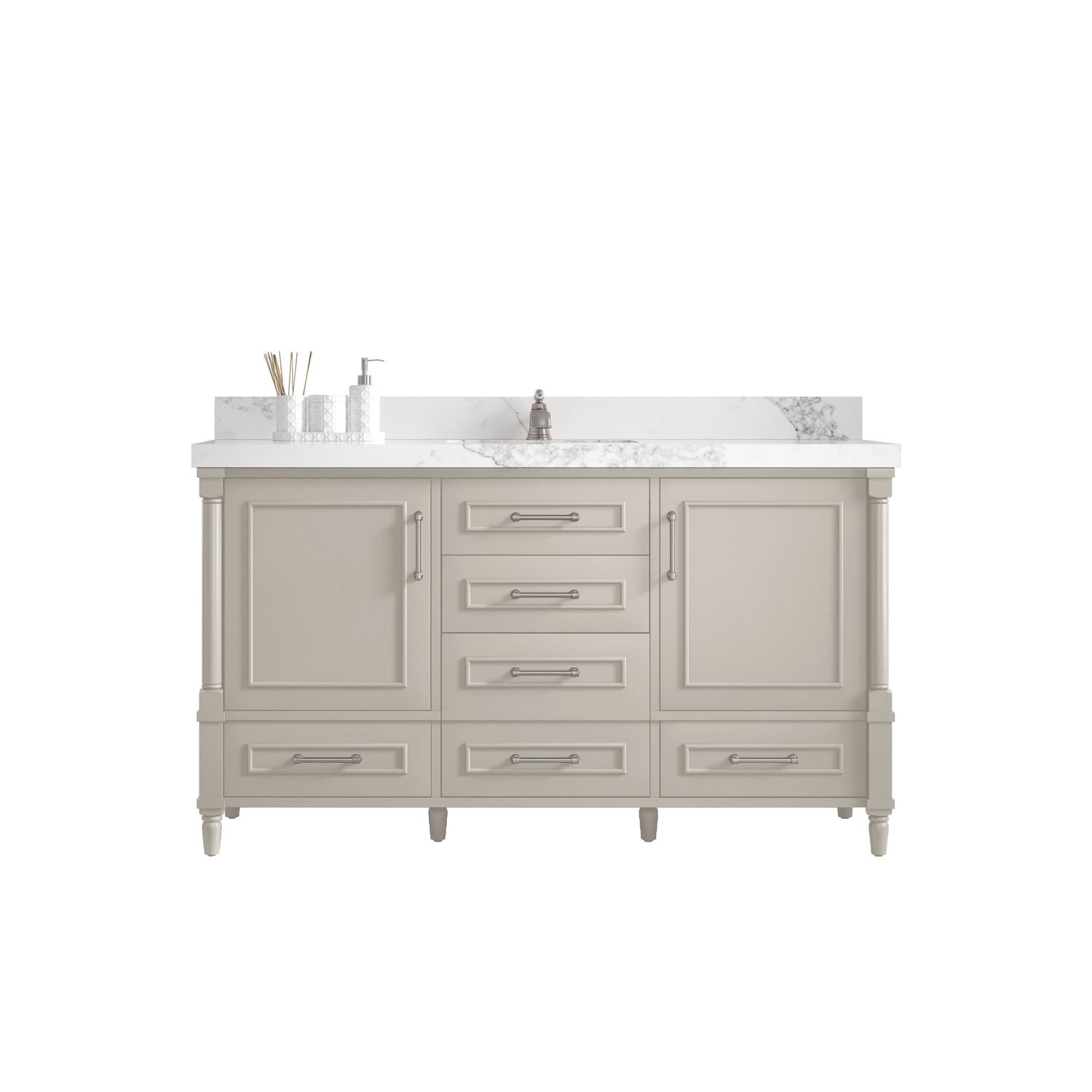 Willow Collections 60 in. W x 22 in. D Aberdeen Single Bowl Sink Bathroom Vanity with Countertop